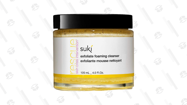 With all natural ingredients and a great scent, Suki Exfoliate Foaming Cleanser is a gentle face scrub for sensitive skin.